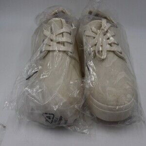 Sun & Stone Mens Canvas Sneakers 8.5 New in Plastic White Casual Shoes